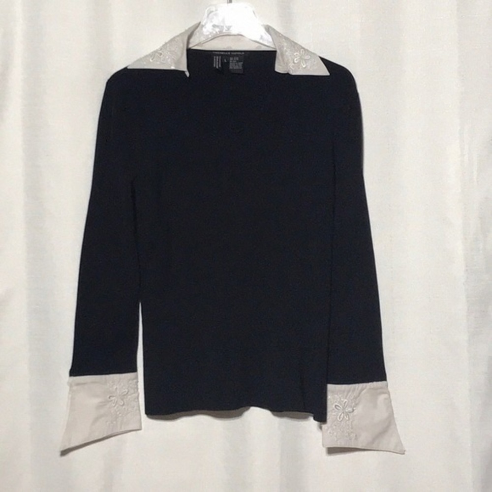 Michelle Nicole Black Long Sleeve Top